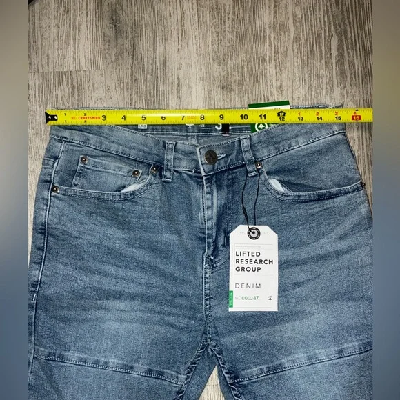 NWT LRG lifted research group men’s slim biker denim jeans slim fit size 32 - Picture 3 of 9